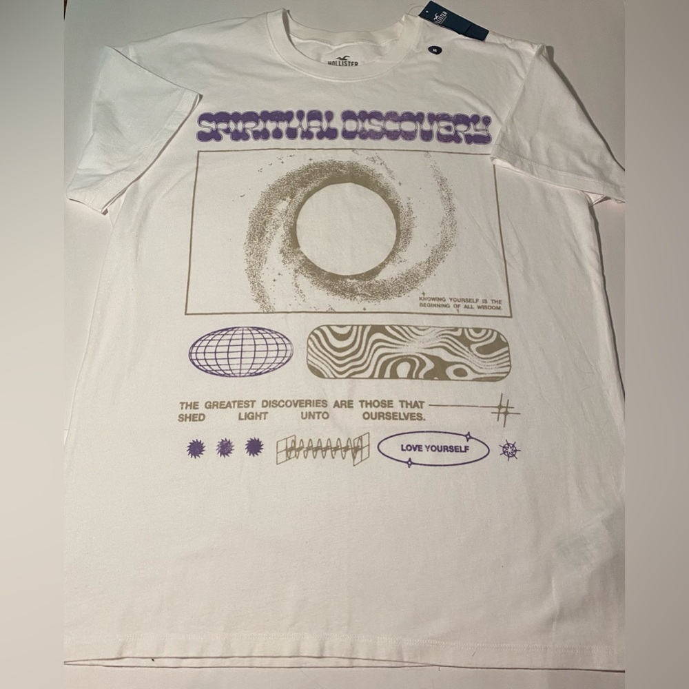 white medium hollister t-shirt